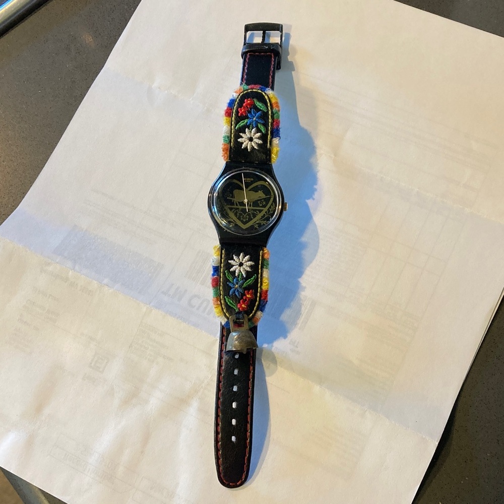 Swatch “Die Glocke” Black and Multicolor Watch - Picture 4 of 6
